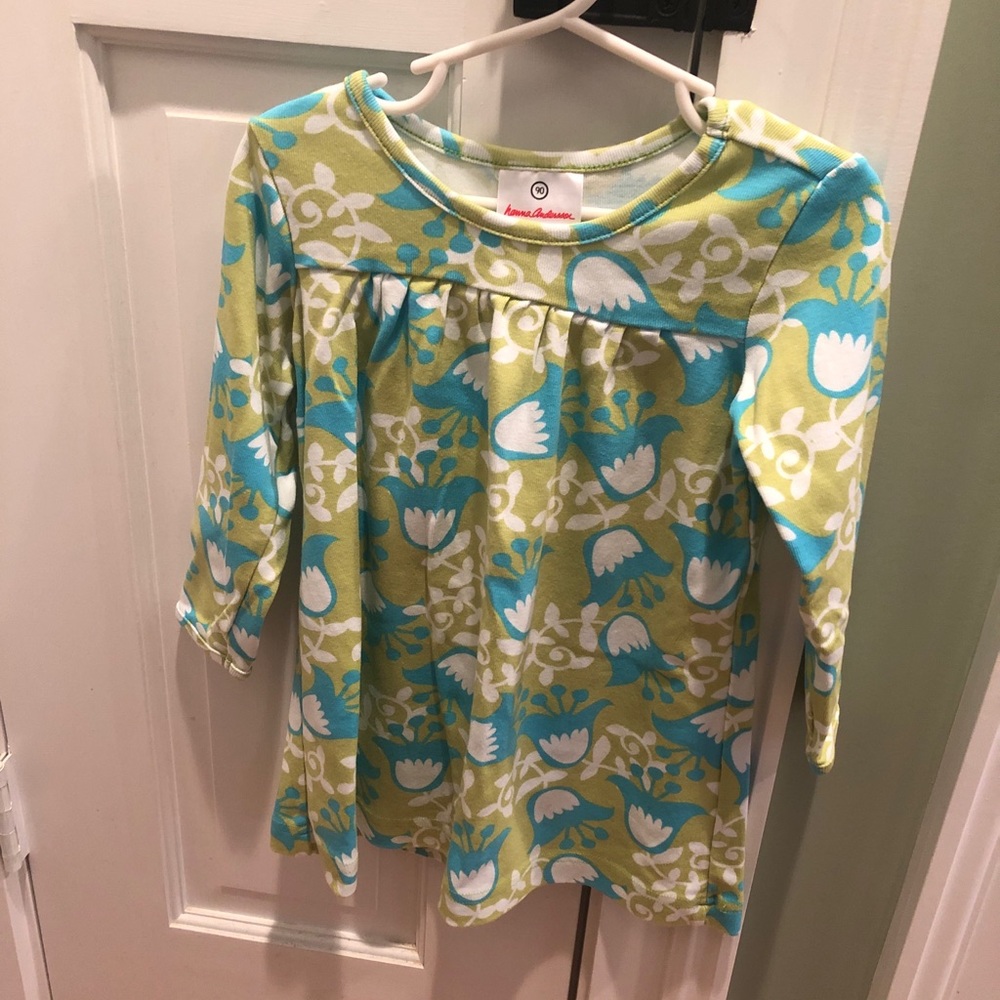 Hanna Andersson 100% cotton dress in bluebell pattern